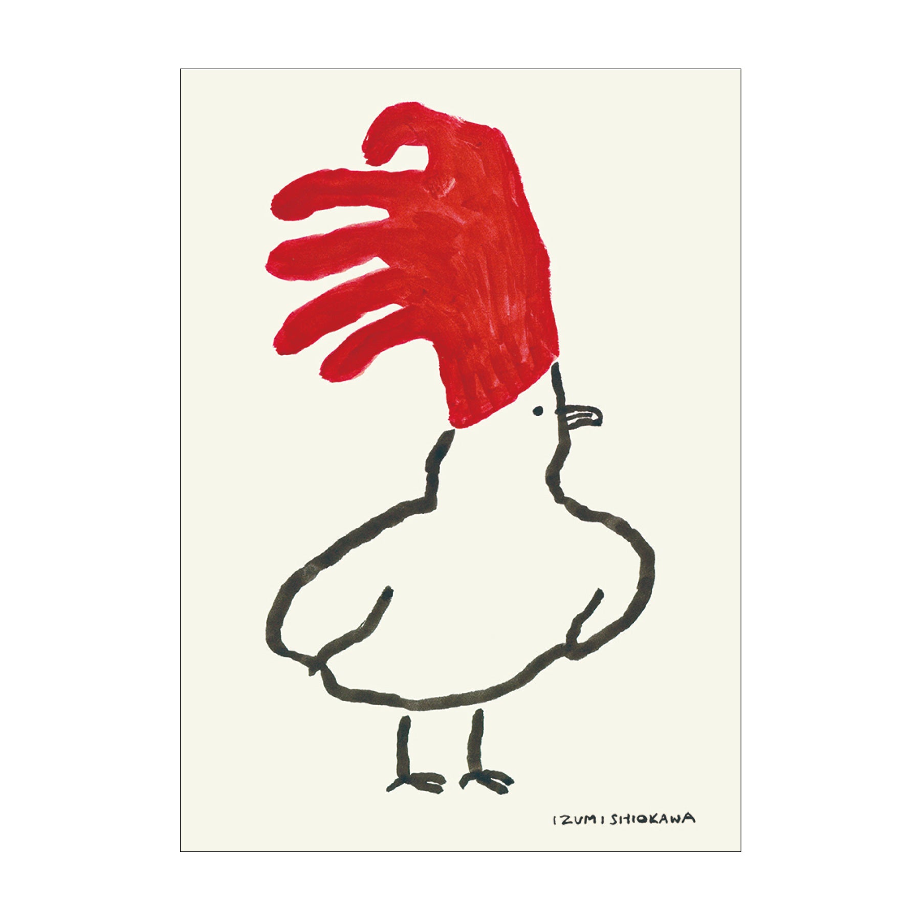 塩川いづみ オリジナルポスター／I wear red（30cm×40cm）｜アート