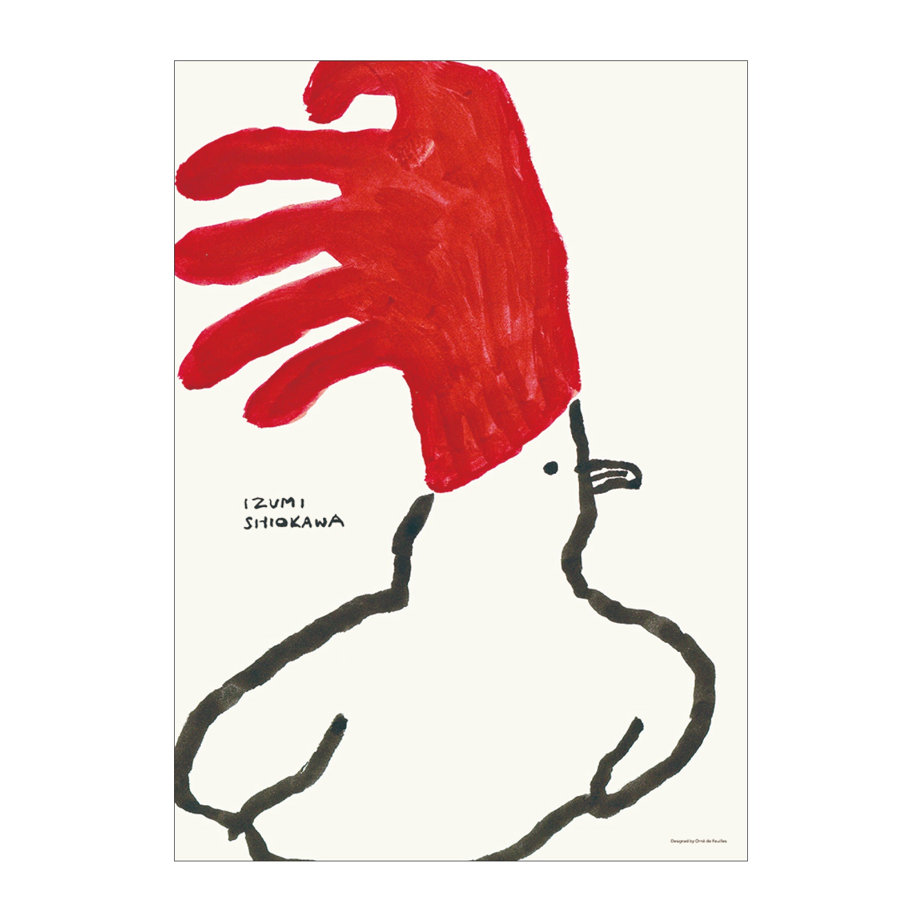 塩川いづみ オリジナルポスター／I wear red（30cm×40cm）｜アート