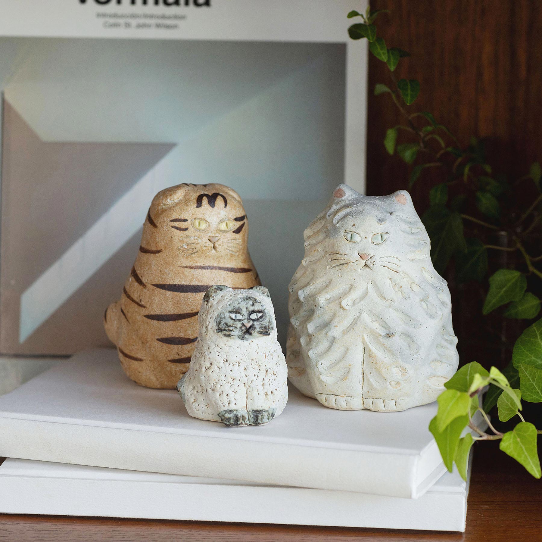 幸生窯 陶のオブジェ／猫｜オブジェ・ぬいぐるみ｜オルネ ド フォイユ
