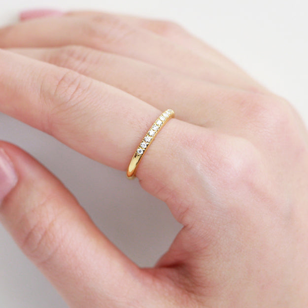 K18/Pt「アザレア ハーフエタニティ」リング｜【オレフィーチェ】Orefice