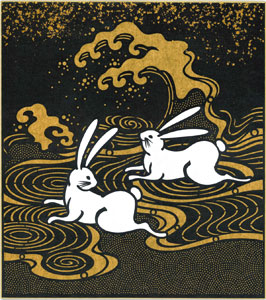 干支色紙 2023年 卯（う）ウサギ：兎 | 伊勢型紙専門店おおすぎ（株式