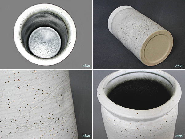 信楽焼傘立て【白ラセン傘立て】陶器の販売