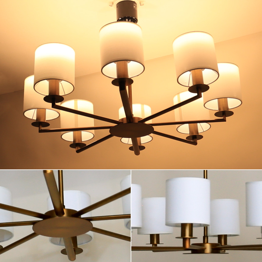 LEDシャンデリア 8灯 セード付き GCH001-8SD | おしゃれなインテリア