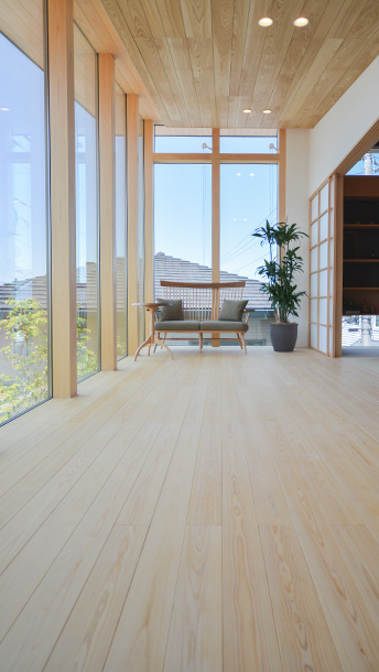 ヒノキ 無垢フローリング(床材) ｜マルホン