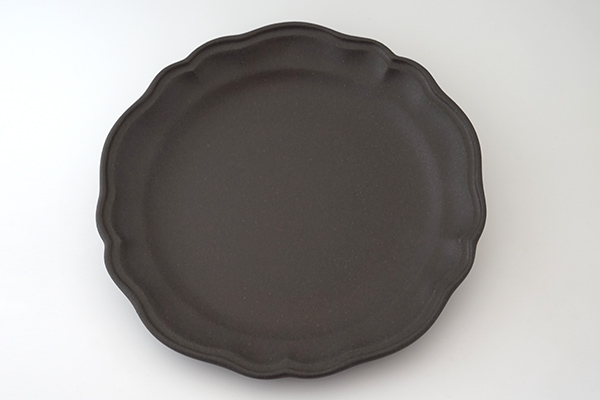 よしざわ窯 チャコール 洋まる平皿｜和食器の通販 monsen