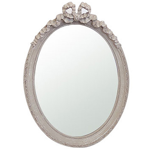 フレンチスタイル リボンミラーM ウォールミラー 壁掛けミラー