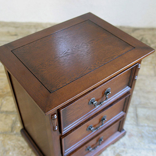 英国アンティークリプロダクト オーク 3DWテレフォンチェスト 【玄関前