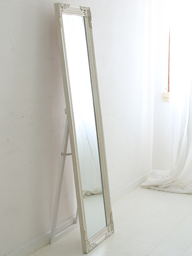スタンドミラー ホワイト色 40x150 |インテリアショップ MOBILE