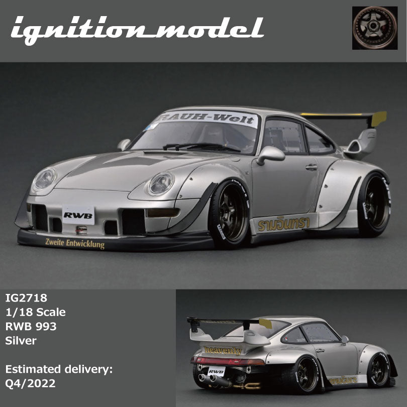 Ignition Model 1:18 Porsche 993 RWB in Silver – Model Cars Houston