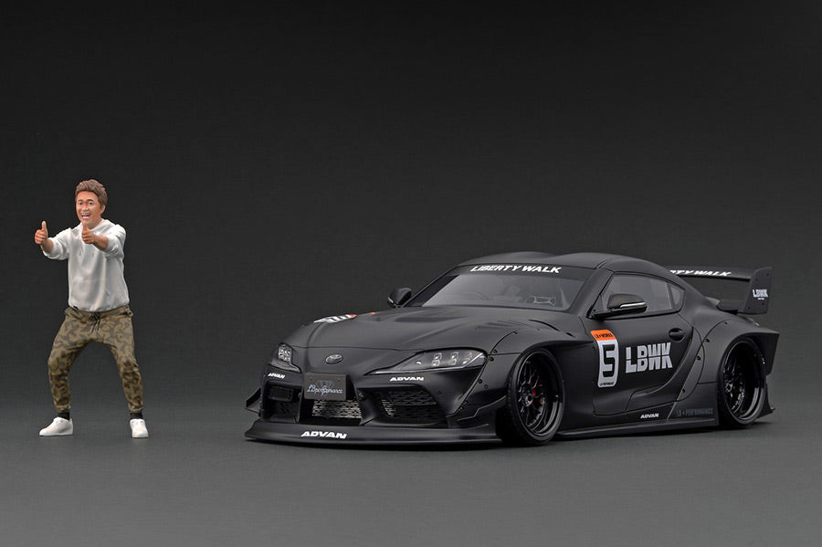 Ignition Model 1:18 Toyota Supra (A90) LB-WORKS in Matte Black