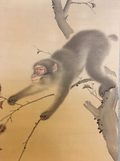 森徹山 栗猿之図｜古美術・掛け軸の販売・買取・鑑定-松本松栄堂