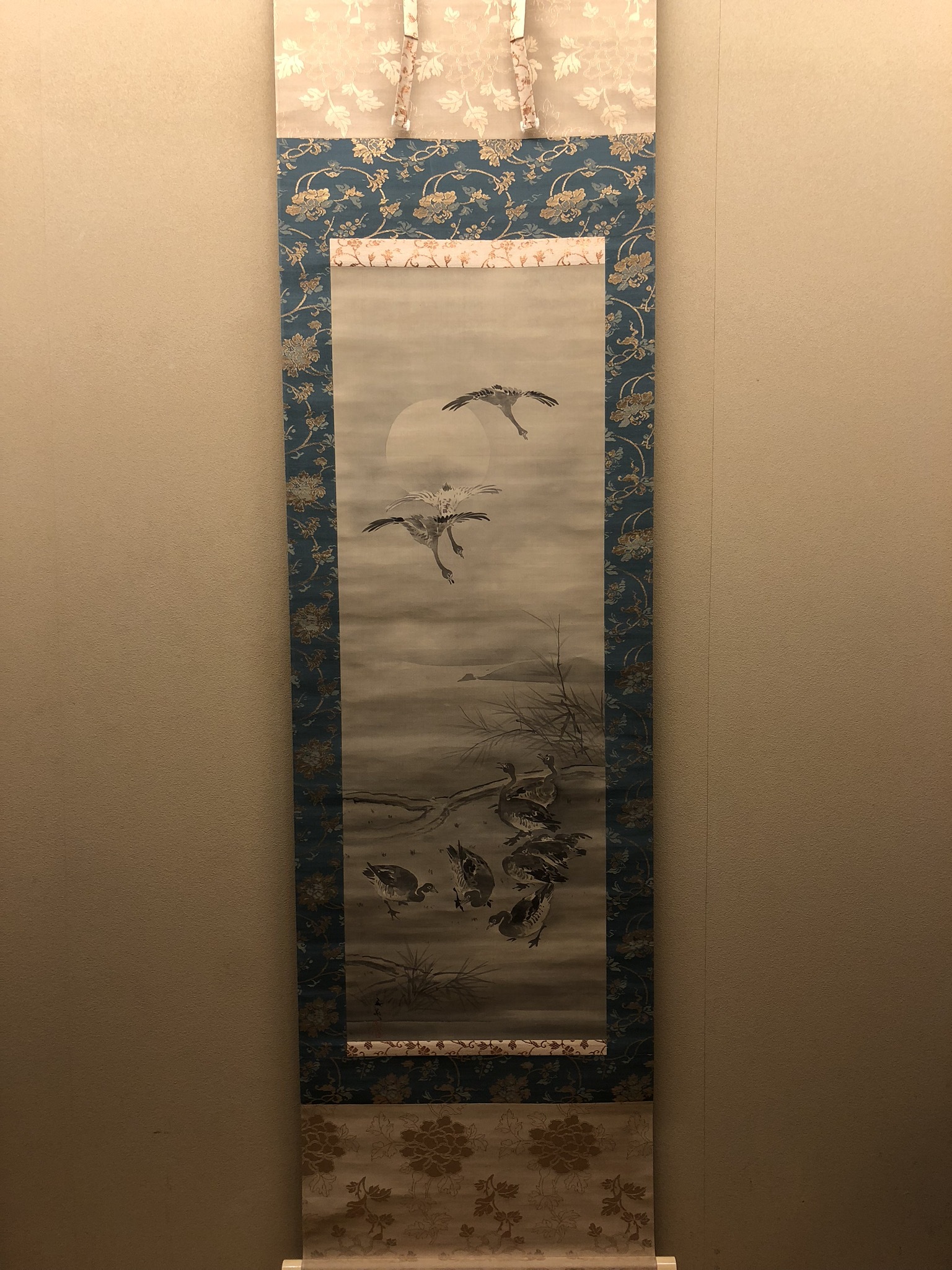 谷文晁 月下群雁図｜古美術・掛け軸の販売・買取・鑑定-松本松栄堂