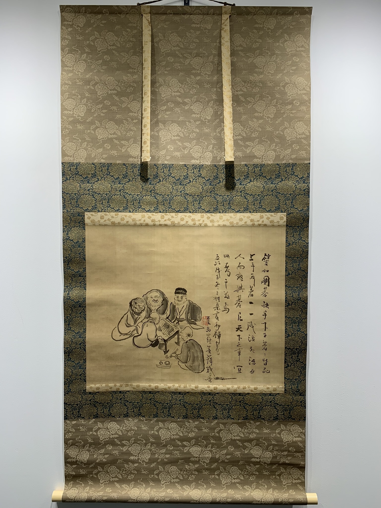 仙厓 烏鷺争局 (囲碁) 画賛｜古美術・掛け軸の販売・買取・鑑定-松本松栄堂