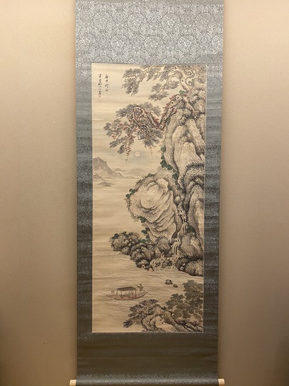 山田邦人 掛け軸 牡丹 ぼたん 共箱あり 山田邦人 掛け軸 牡丹 ぼたん