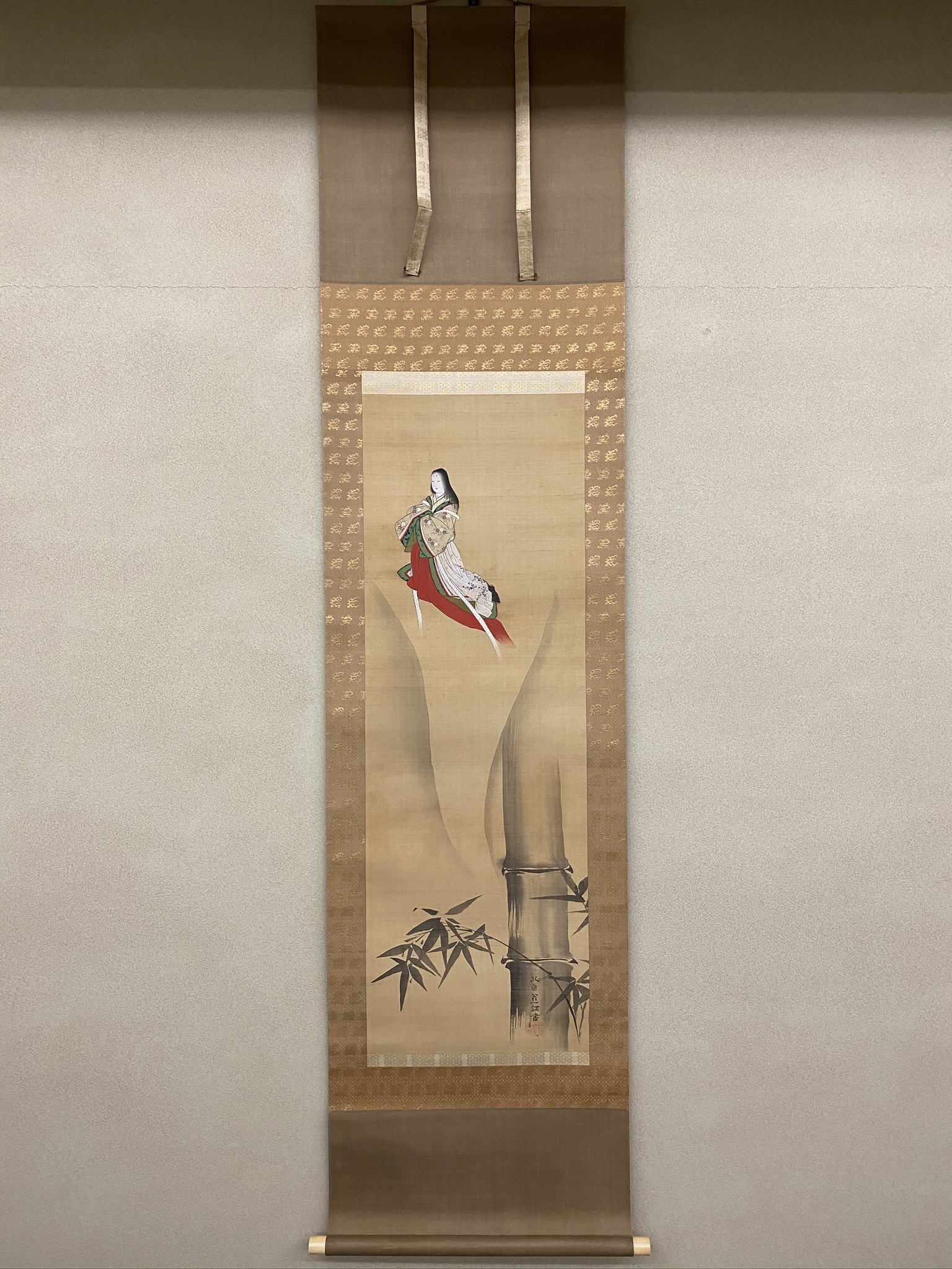 英一蝶 竹取物語図｜古美術・掛け軸の販売・買取・鑑定-松本松栄堂