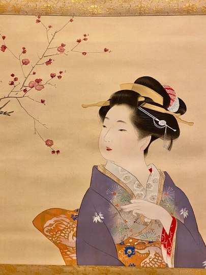 伊藤小坡 梅咲く頃｜古美術・掛け軸の販売・買取・鑑定-松本松栄堂