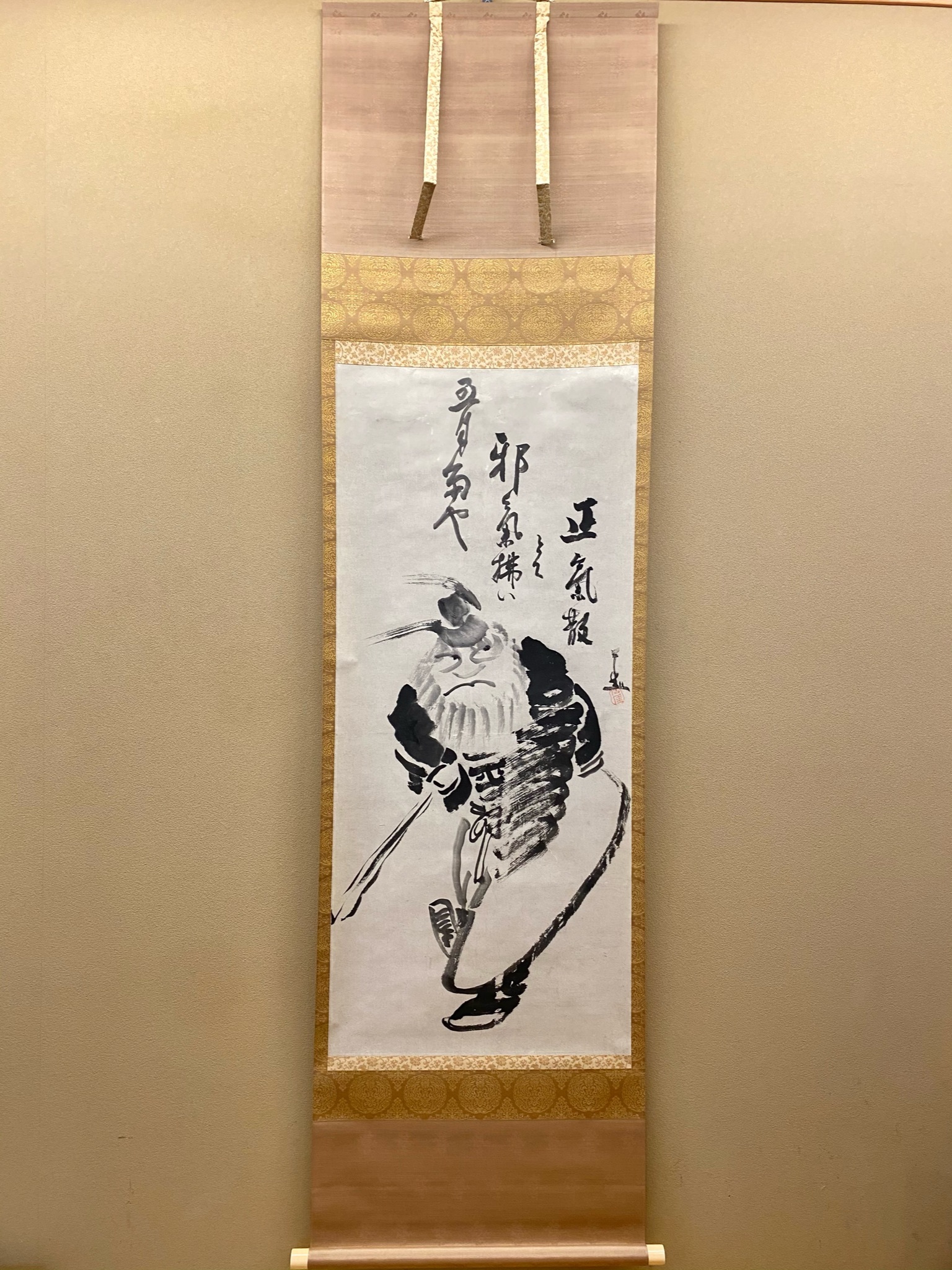 掛け軸 郭子儀祝賀図 学仙 (肉筆) 掛け軸 郭子儀祝賀図 学仙 (肉筆