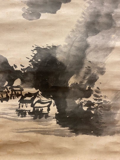 谷文晁 山陽翁題詩山水図｜古美術・掛け軸の販売・買取・鑑定-松本松栄堂