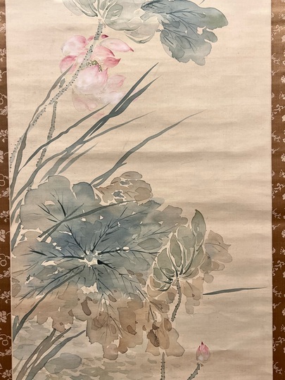 椿椿山 蒲塘秋艶図｜古美術・掛け軸の販売・買取・鑑定-松本松栄堂