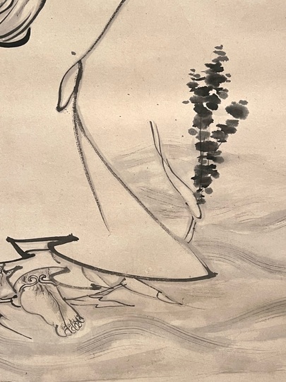 東皐心越 達磨図｜古美術・掛け軸の販売・買取・鑑定-松本松栄堂