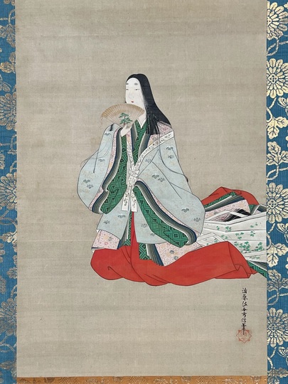 狩野雪信 衣通姫図｜古美術・掛け軸の販売・買取・鑑定-松本松栄堂