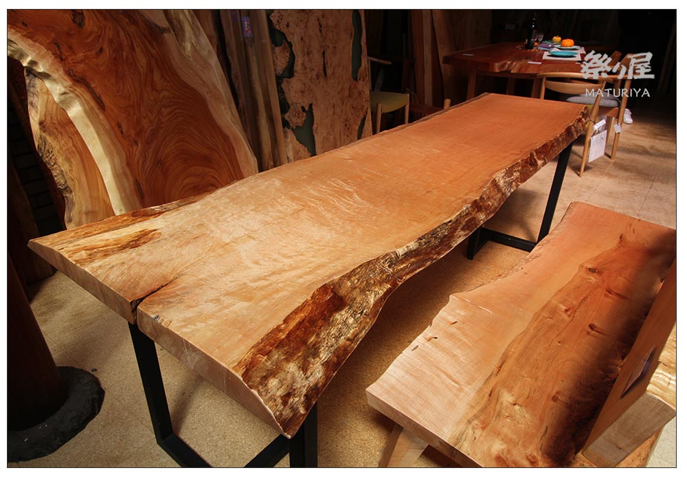 天然木 神奈川県 海老名店展示 カエデ材 一枚板 テーブル用天板 セール