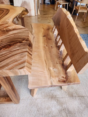 天然木 神奈川県 海老名店展示 楓材 一枚板 ベンチ用天板 セール｜一枚