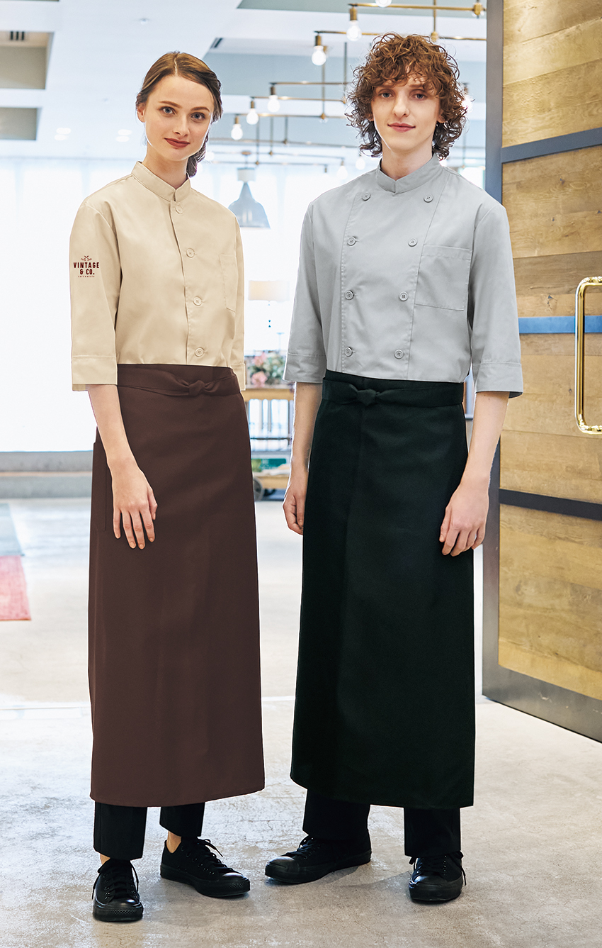 制服 ユニフォーム シェフ 接客 チトセ アルベ arbe シングル 七分袖