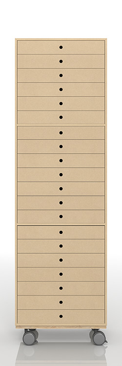 A3書類引き出し収納 17段 キャスター付き|引き出し家具の通販なら