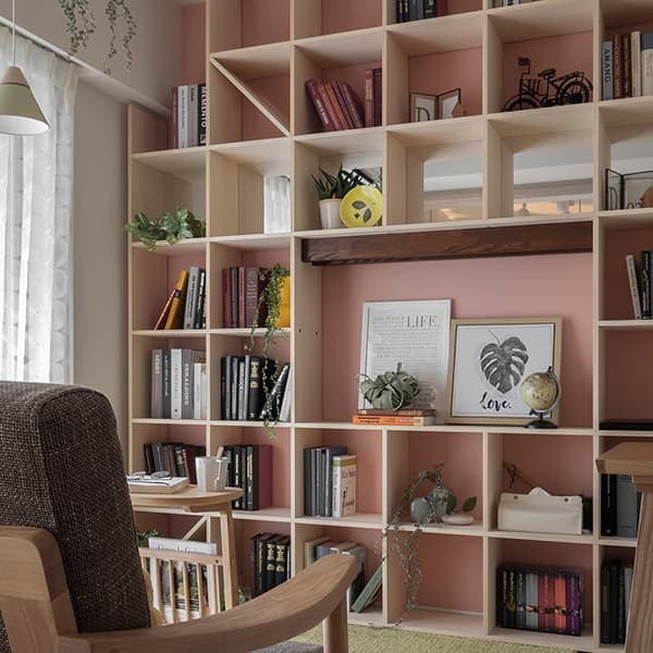 壁一面の本棚 壁面書棚|本棚の通販はマルゲリータ