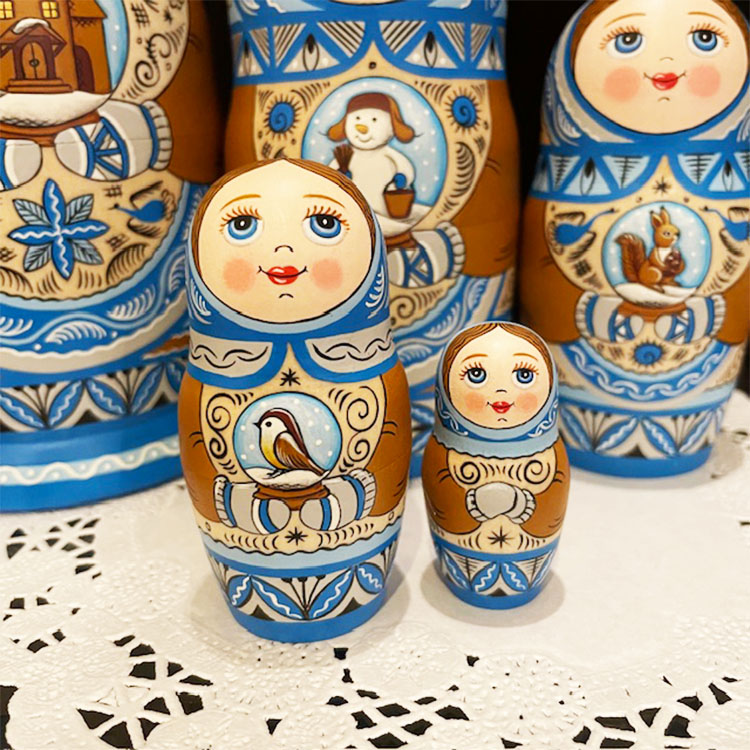 ロシア雑貨店マリンカ / マトリョーシカoz023- 5p