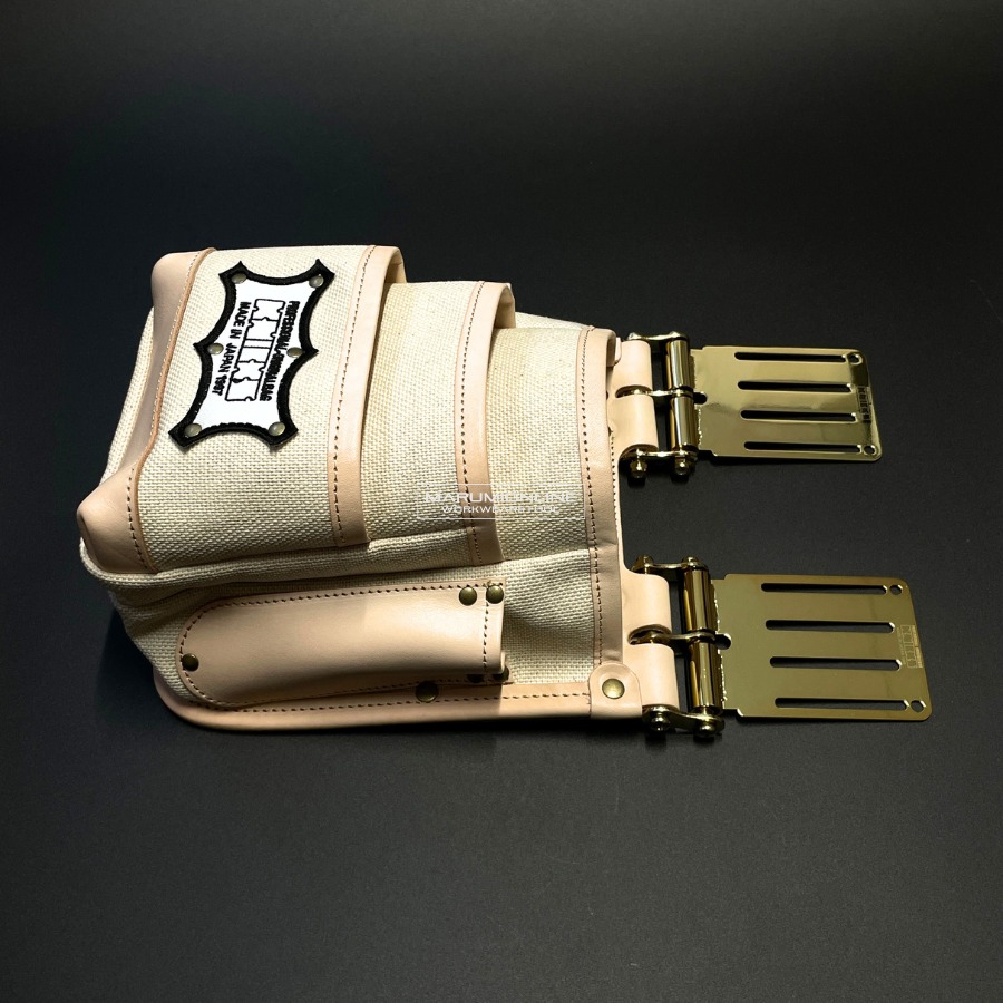 ニックス 腰道具 KNICKS ツーウェイタイプ帆布生地ヌメ革補強3段腰袋