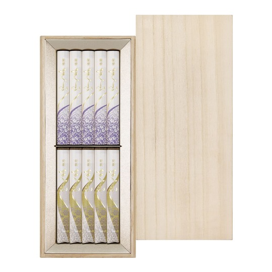 芝山 二種香 桐箱短寸10箱入 まるかのう webstore｜お線香・お香