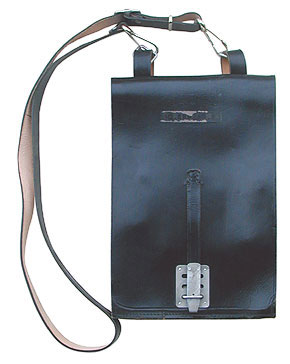 ドイツ BGS（国境警備隊)黒革マップケース/オールフラップタイプ/実物