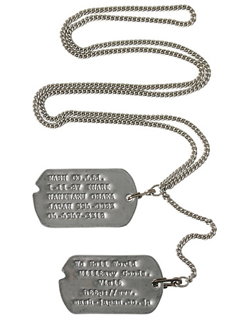 US Dog Tag WWIIプレート & M40復刻チェーンセット