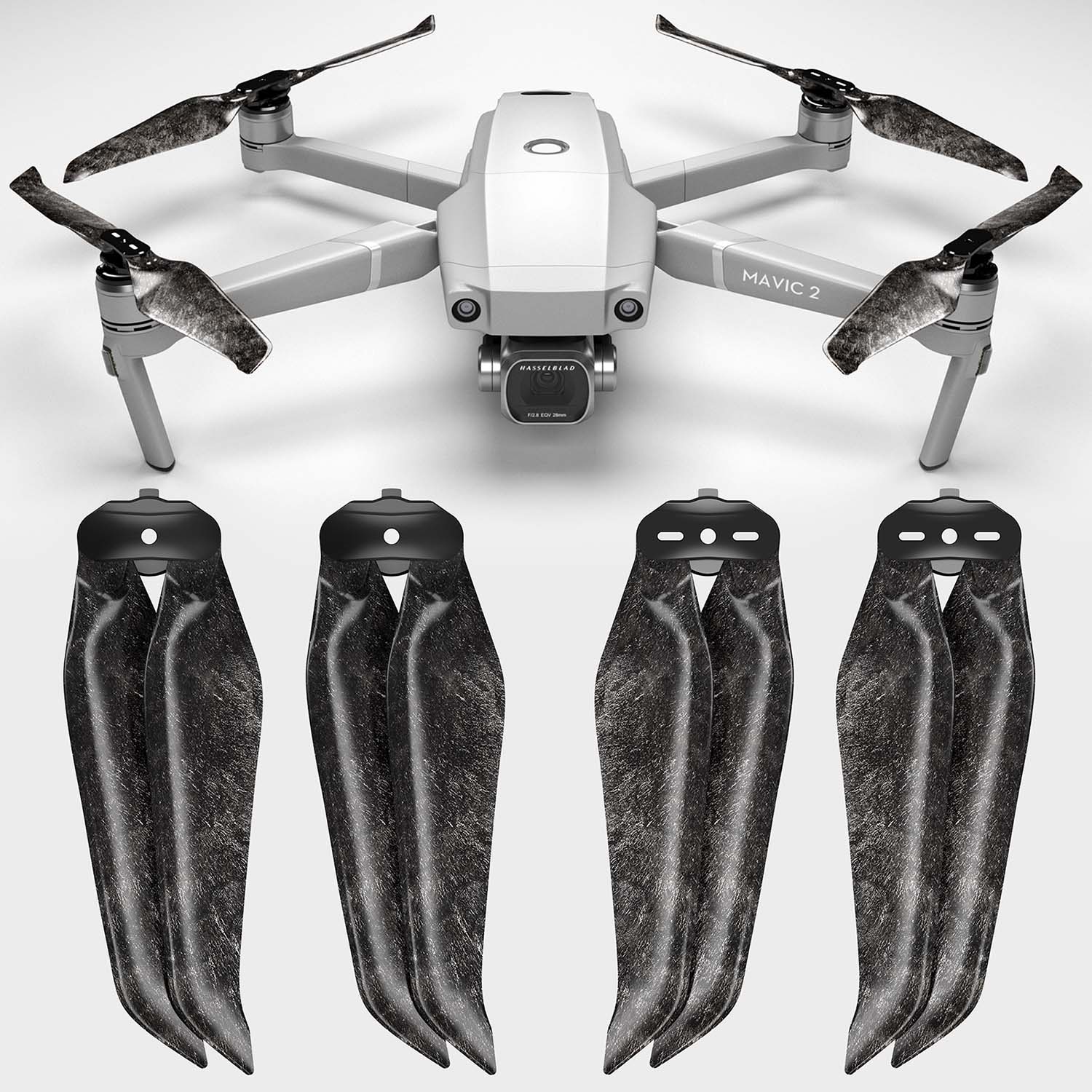 DJI Mavic 2 STEALTH Low-Noise Carbon Fiber Propellers - x4