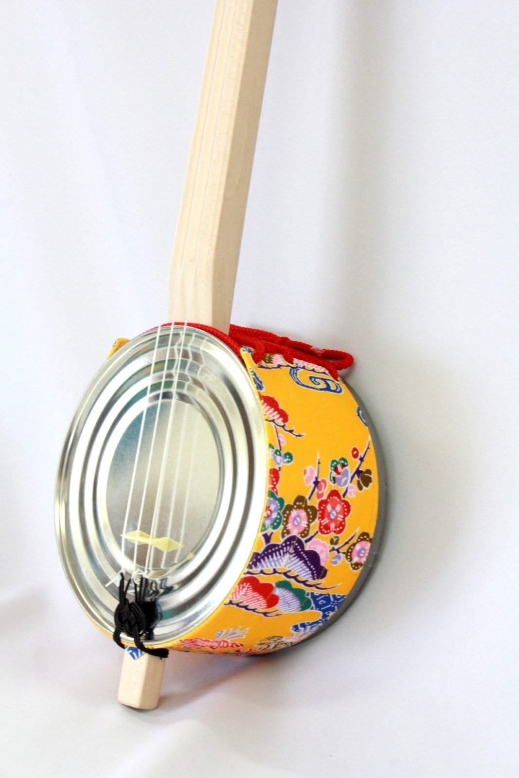 カンカラ三線用ティーガー（胴巻き） 琉球紅型柄：黄 | 三線工房まちだ