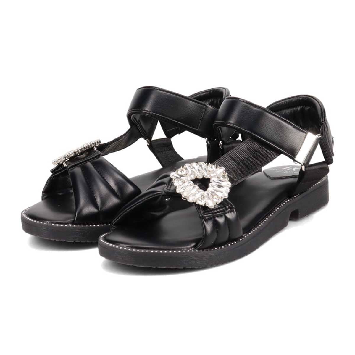 HIROKO KOSHINO FEMME スポーツテイストのビジューサンダル HRL1007(M