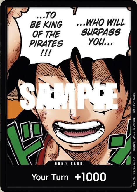 ドン!!カード【モンキー・D・ルフィ】《海賊王になる男だ！！》※英語