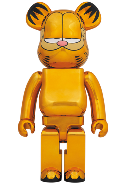 MEDICOM TOY - BE@RBRICK GARFIELD GOLD CHROME Ver. 1000％