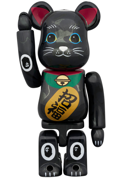 BE@RBRICK BAPE(R) 招き猫 黒メッキ／達磨 白メッキ 100％ & 400％ (4