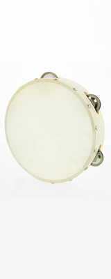 □ご予約受付□ 【10個セット】 本革付きタンバリン 8インチ（約20cm