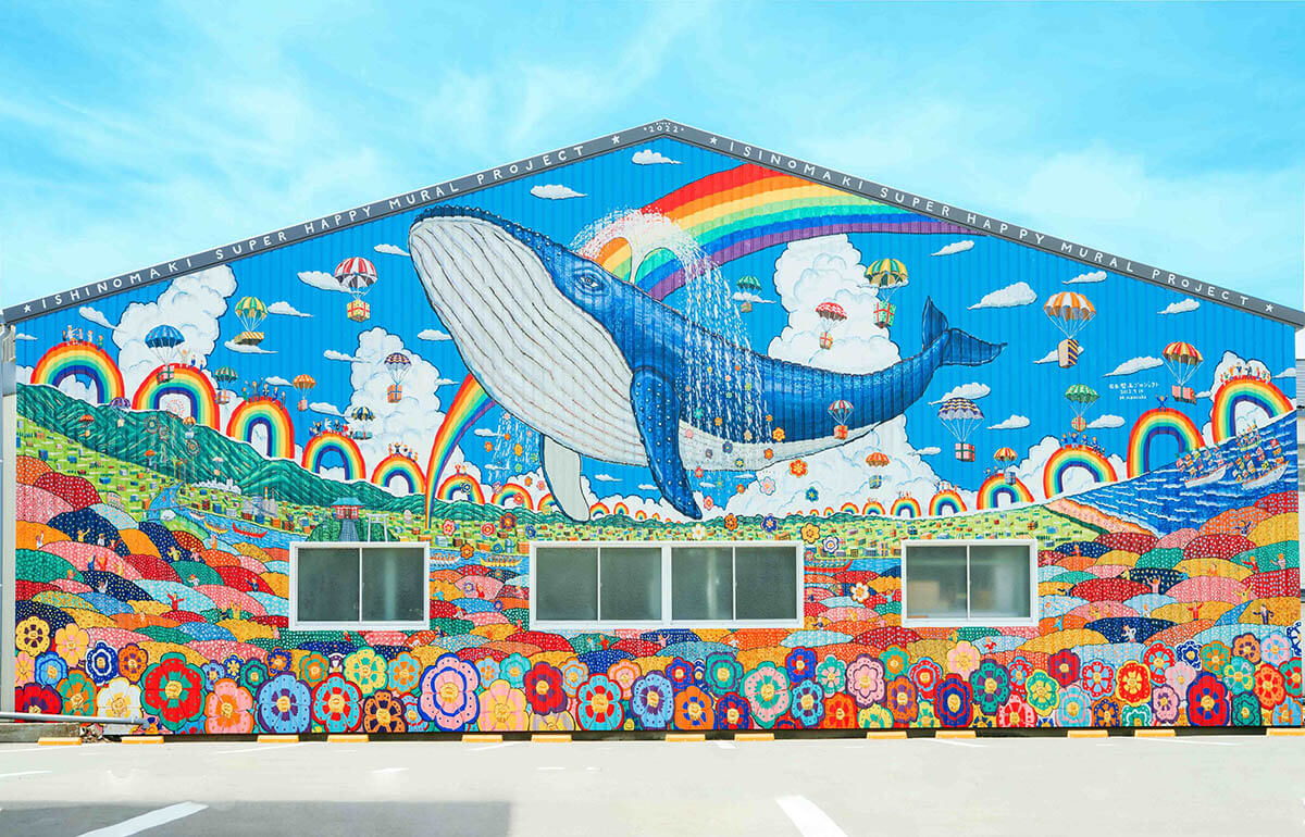 石巻壁画プロジェクト – Miyazakingdom – 壁画とライブペイントの