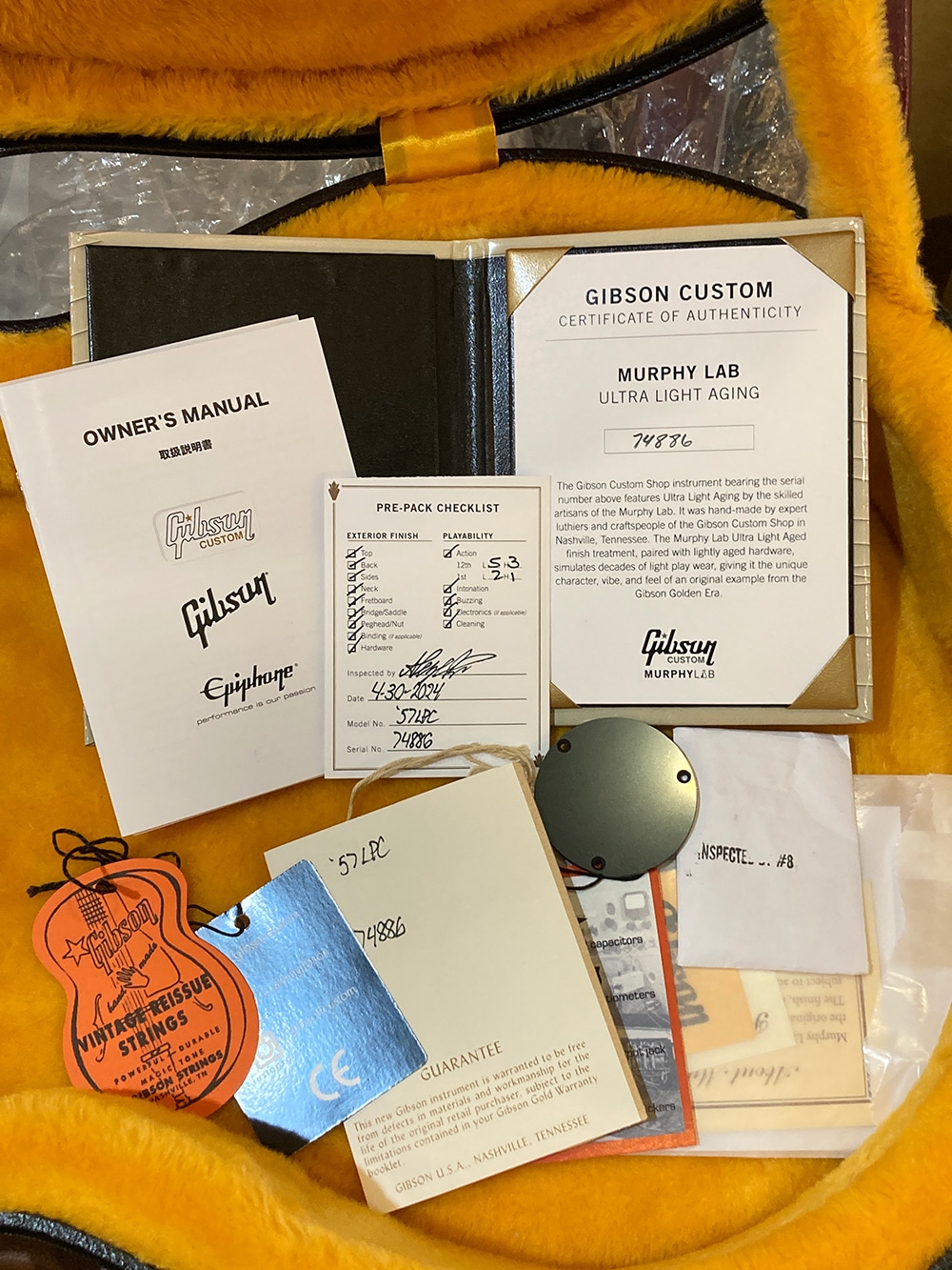 Murphy Lab 1957 Les Paul Custom 3-PU w/Bigsby Ultra Light Aged