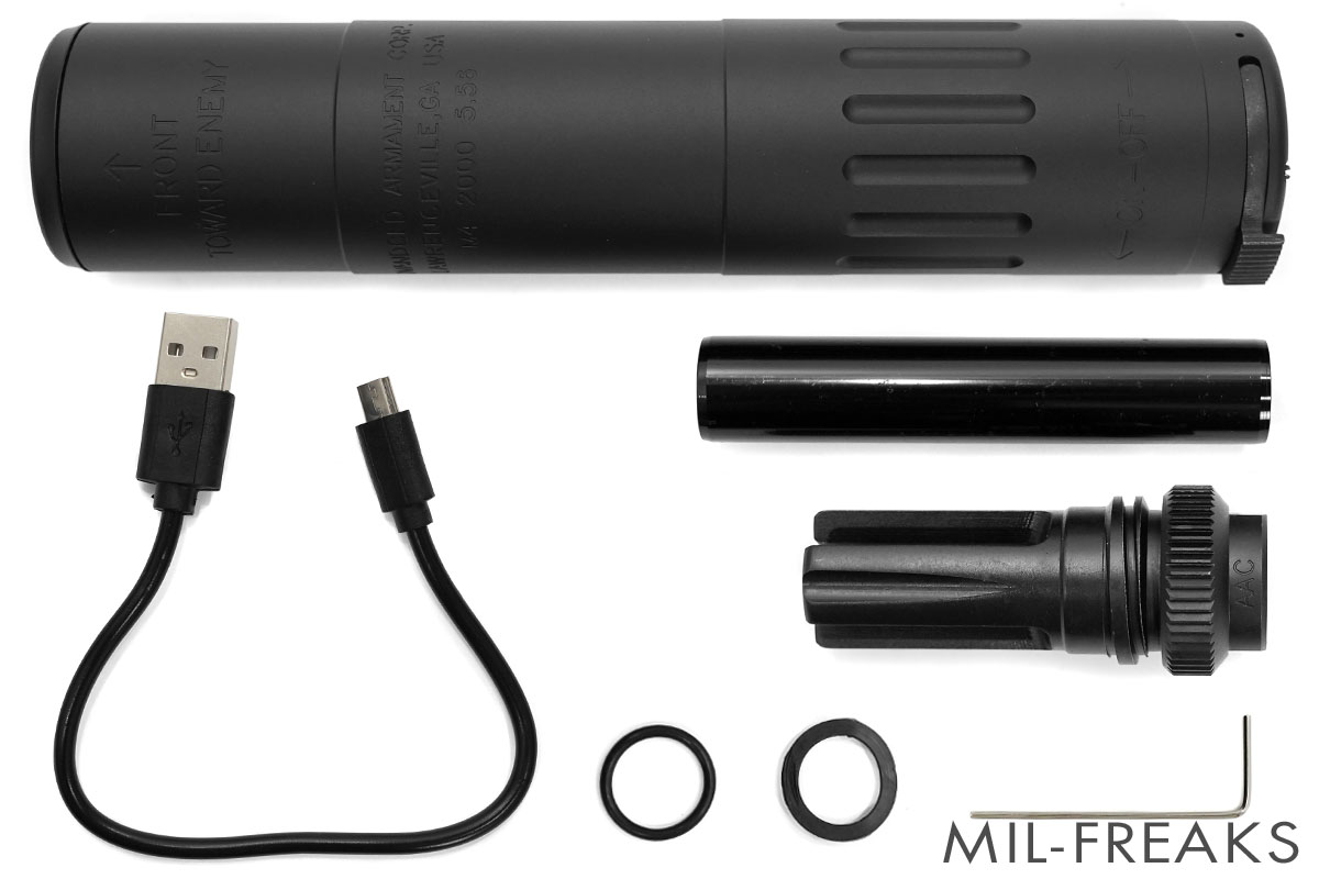 Airsoft Artisan AACタイプ M4-2000 サイレンサー + 51Tタイプハイダー