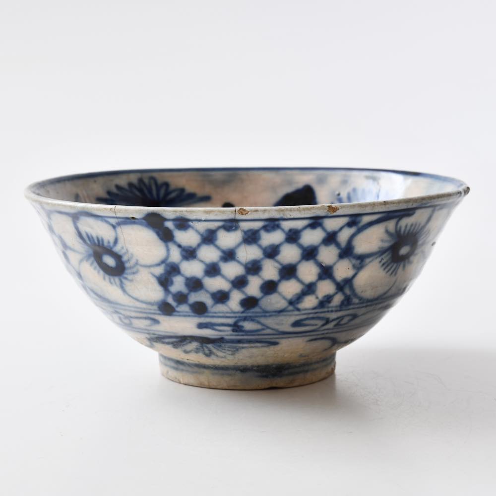 中国 磁州窯 青花 7.5寸碗 ｜ みんげい おくむら （日本と世界の民芸）