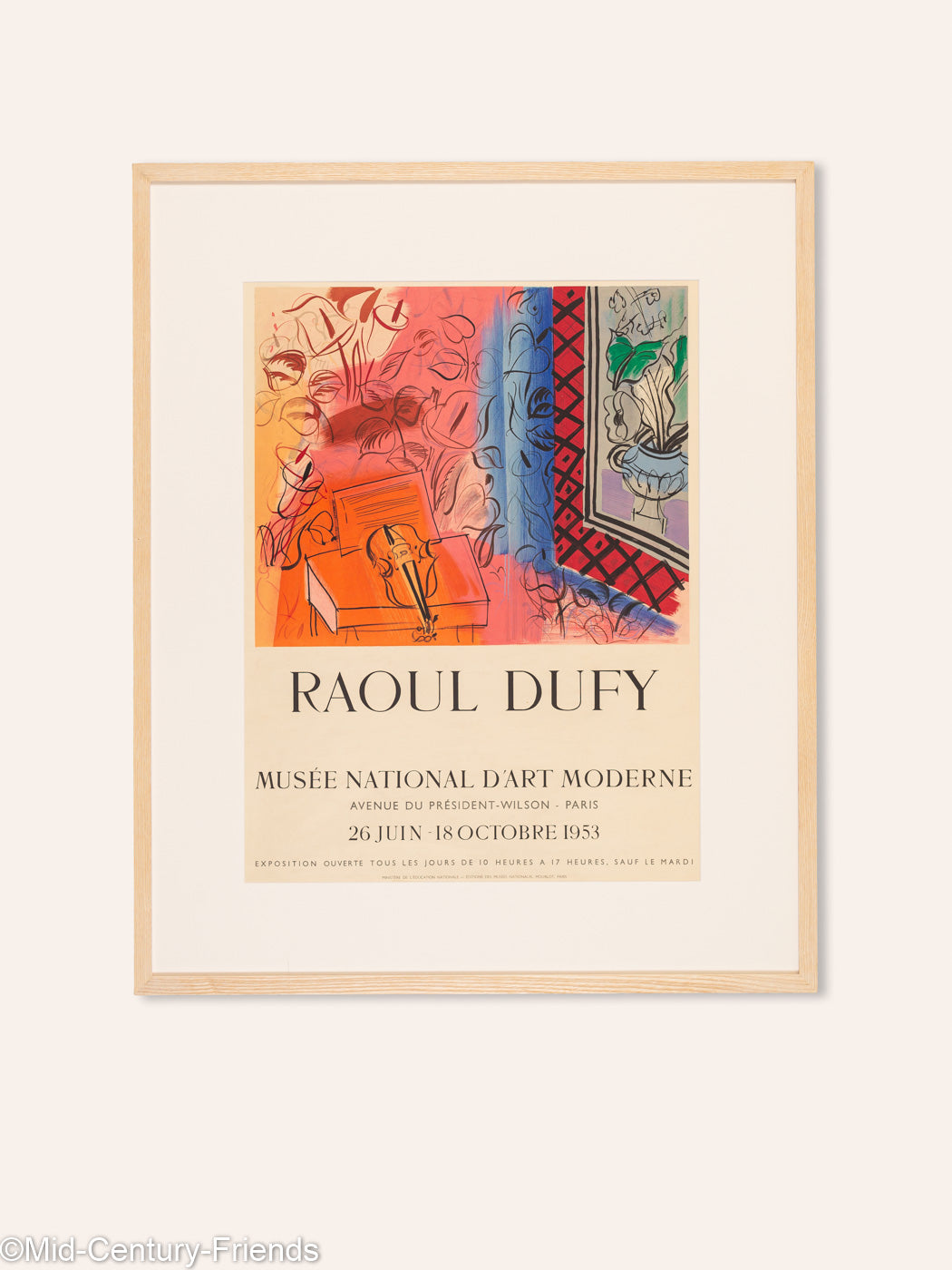 Raoul Dufy, Lithographic Exhibition Poster, 75 x 91 cm – MCF Select