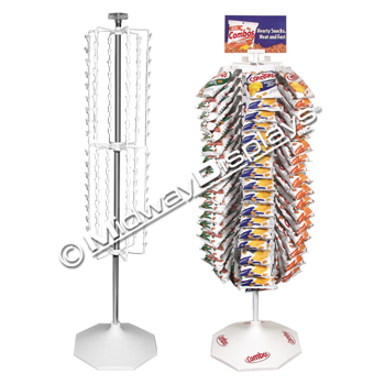 High Capacity 6-Sided Metal Wire Clip Spinner Display | Retail