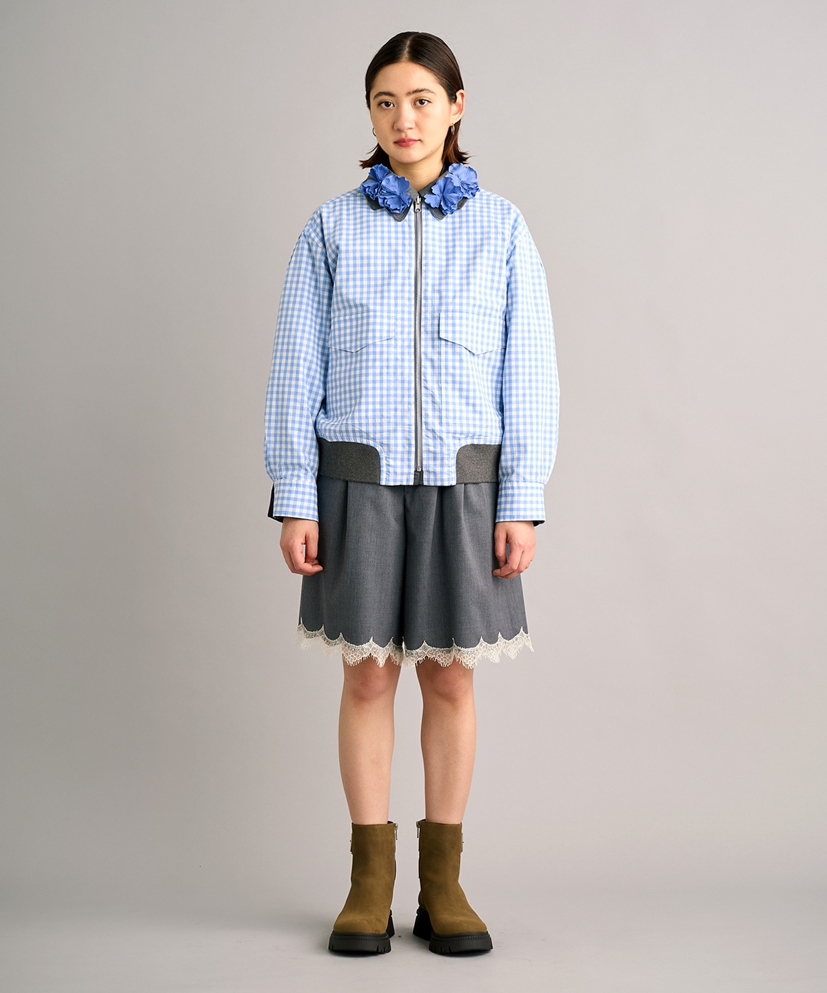 リバーシブルウィングトップウールブルゾン | MUVEIL Online Shop