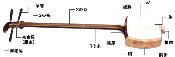 三味線の説明・画像付き